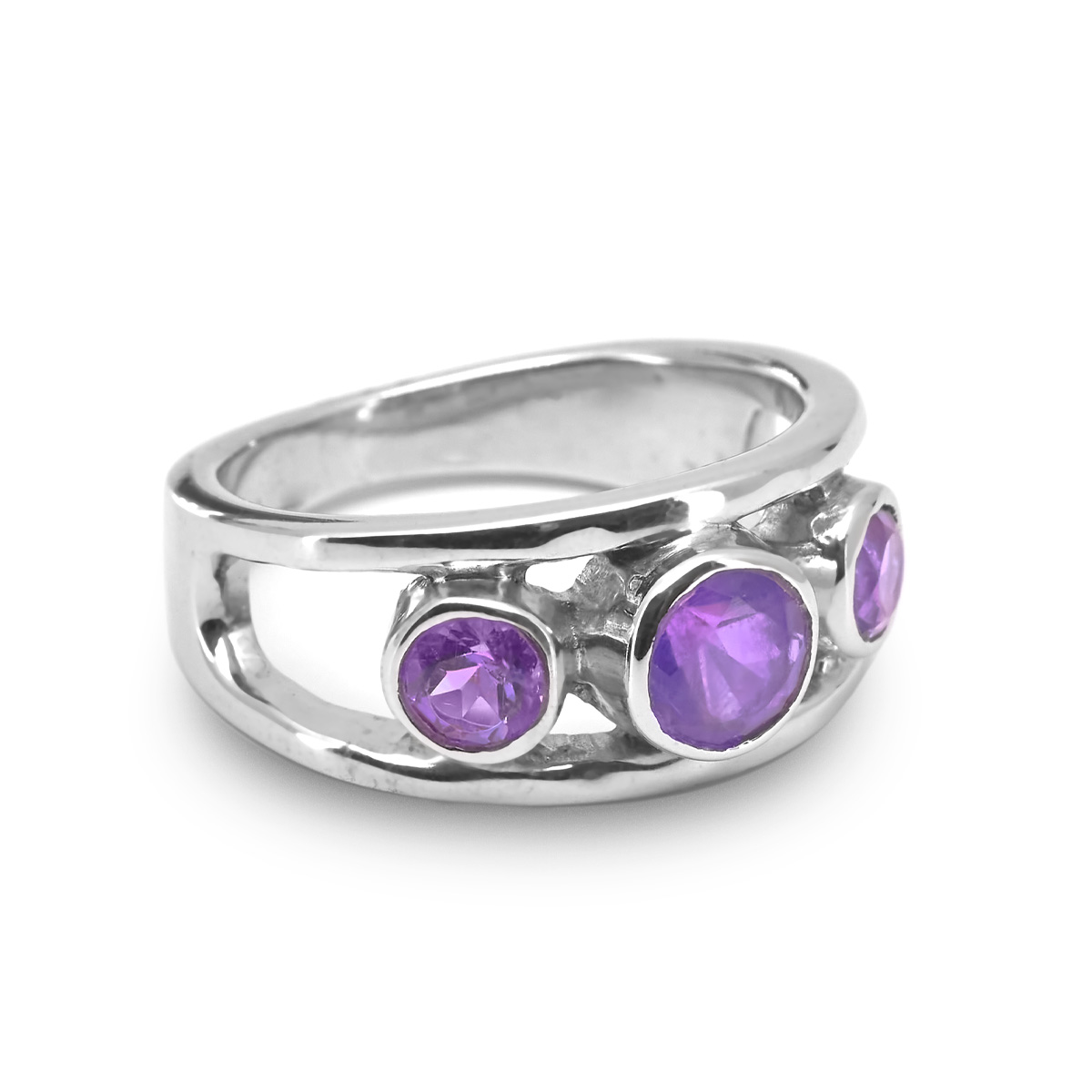 Bague amethyste argent Magalie